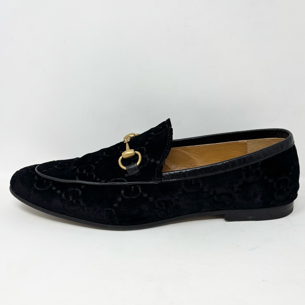Gucci Jordaan GG Velvet Horsebit Loafers Black Nero/Nero Men’s Size 9.5 - Picture 7 of 16